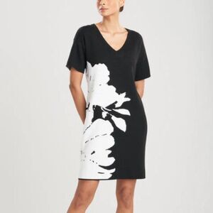 NATORI SIZE MEDIUM SAYURI SHADOW MANDALAY SWEATER DRESS